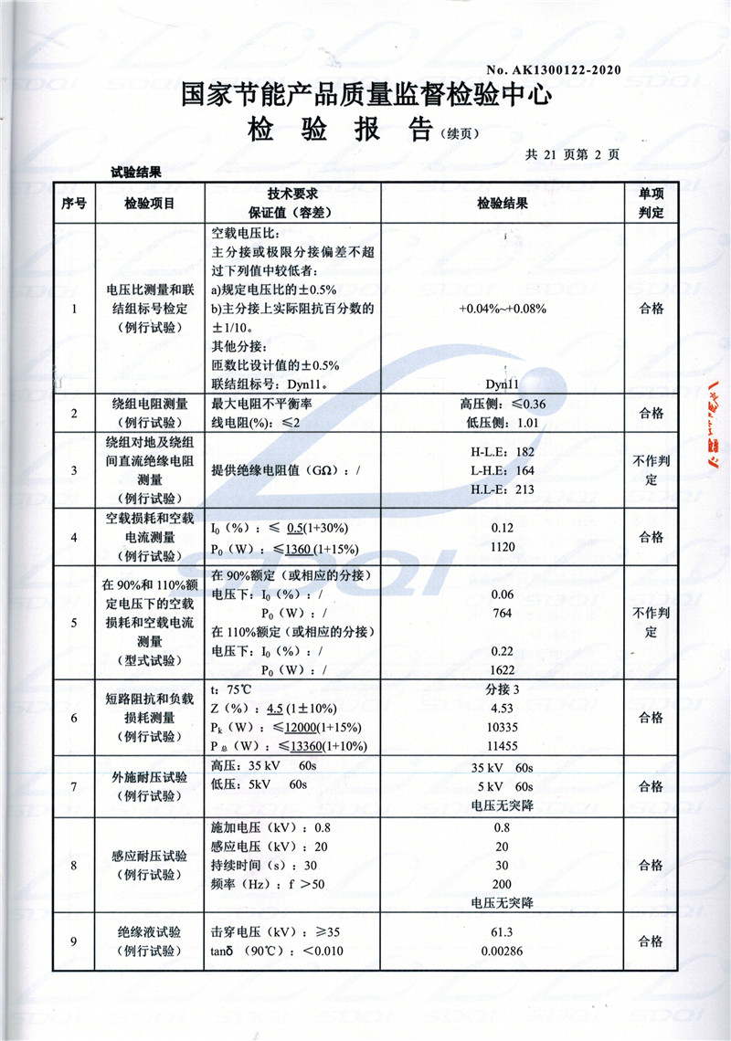 高低压试验报告-S11-1250舒兰舒兰舒兰油浸式变压器-2.jpg